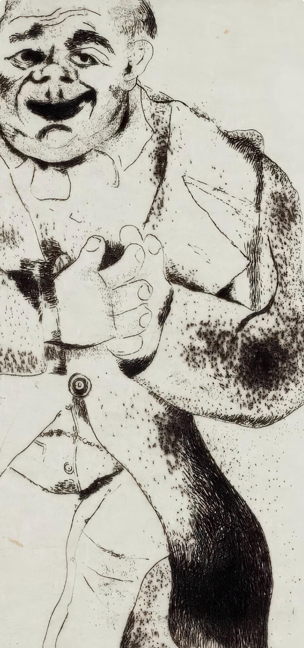 Marc Chagall, Sobakevitch, from Dead Souls, Etching, 19231927