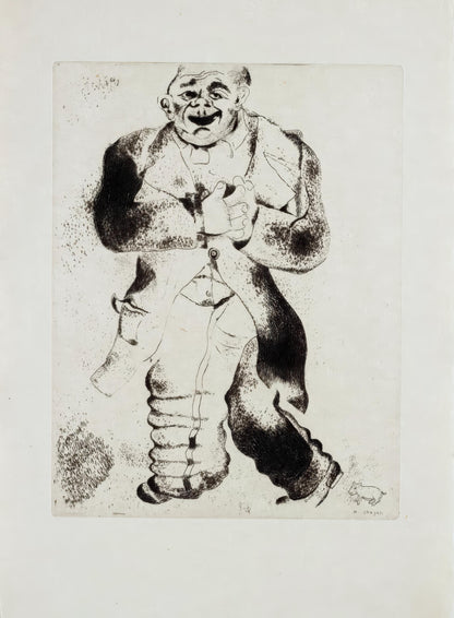 Marc Chagall, Sobakevitch, from Dead Souls, Etching, 19231927
