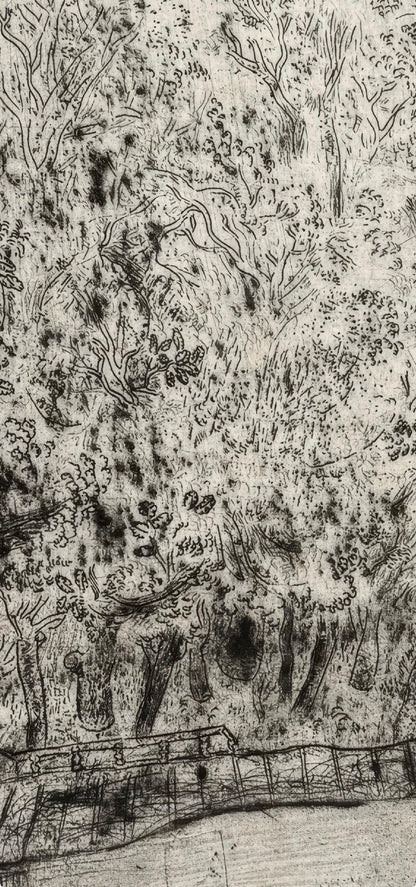 Marc Chagall, The Old Park of Pliouchkine, from Dead Souls, Etching, 19231927
