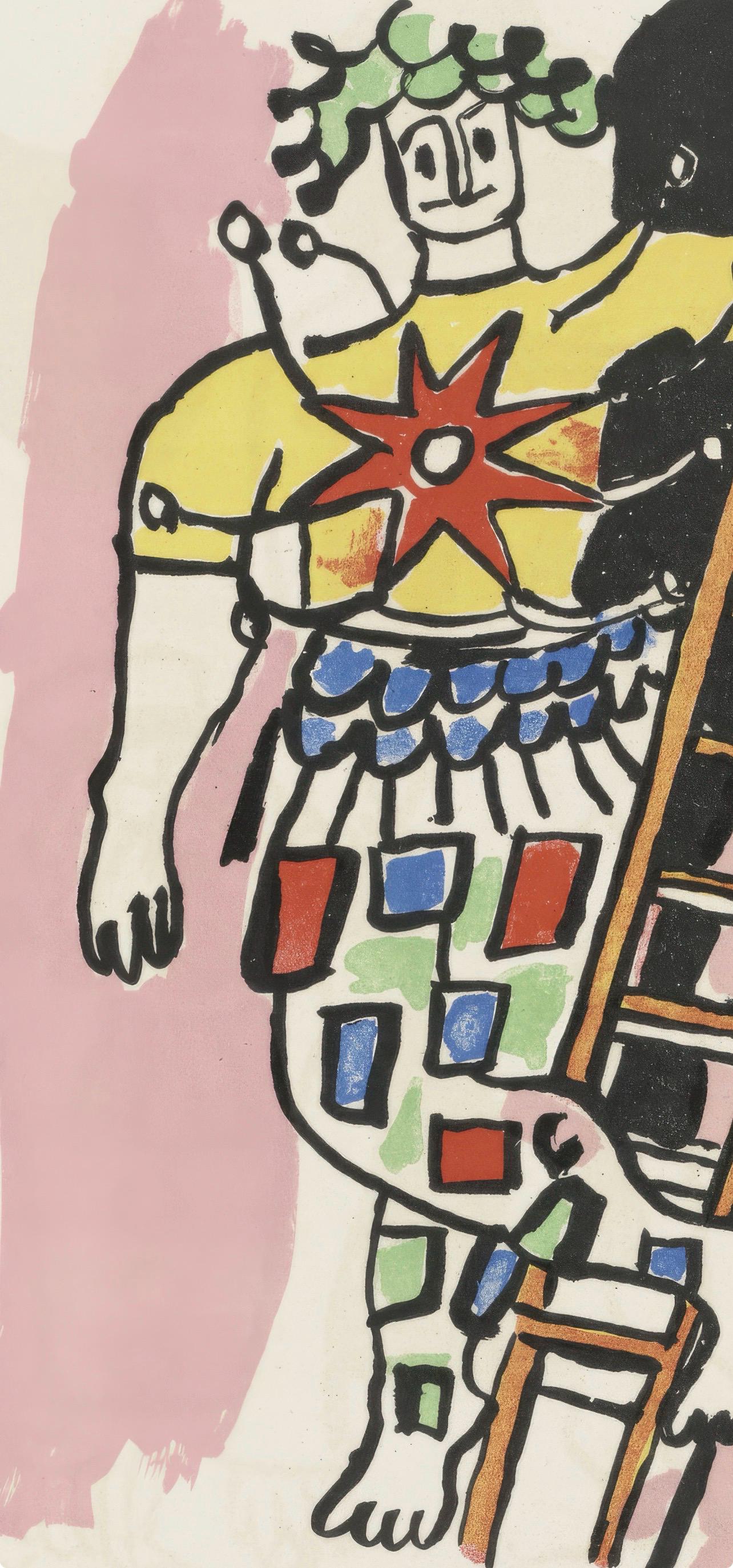Fernand Leger lithograph 1950 circus untitled