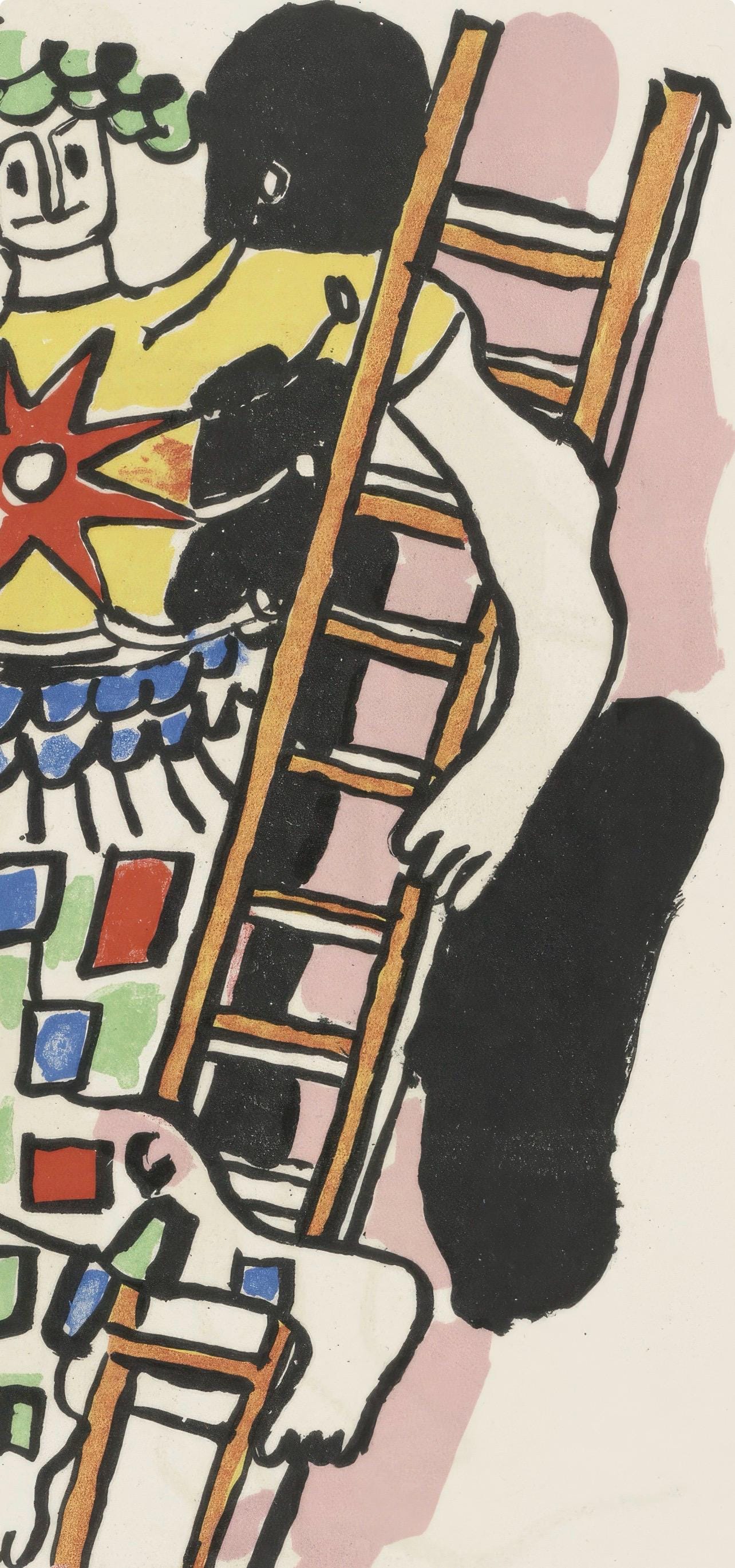 Fernand Leger lithograph 1950 circus untitled