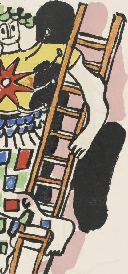 Fernand Leger lithograph 1950 circus untitled