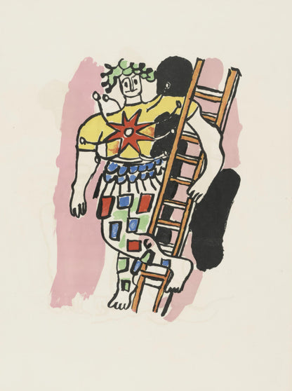 Fernand Leger lithograph 1950 circus untitled