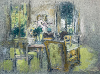 Jean-Edouard Vuillard, The Salon at Clayes, from Vuillard, Twelve Pastels, Lithograph and Pochoir, 1966