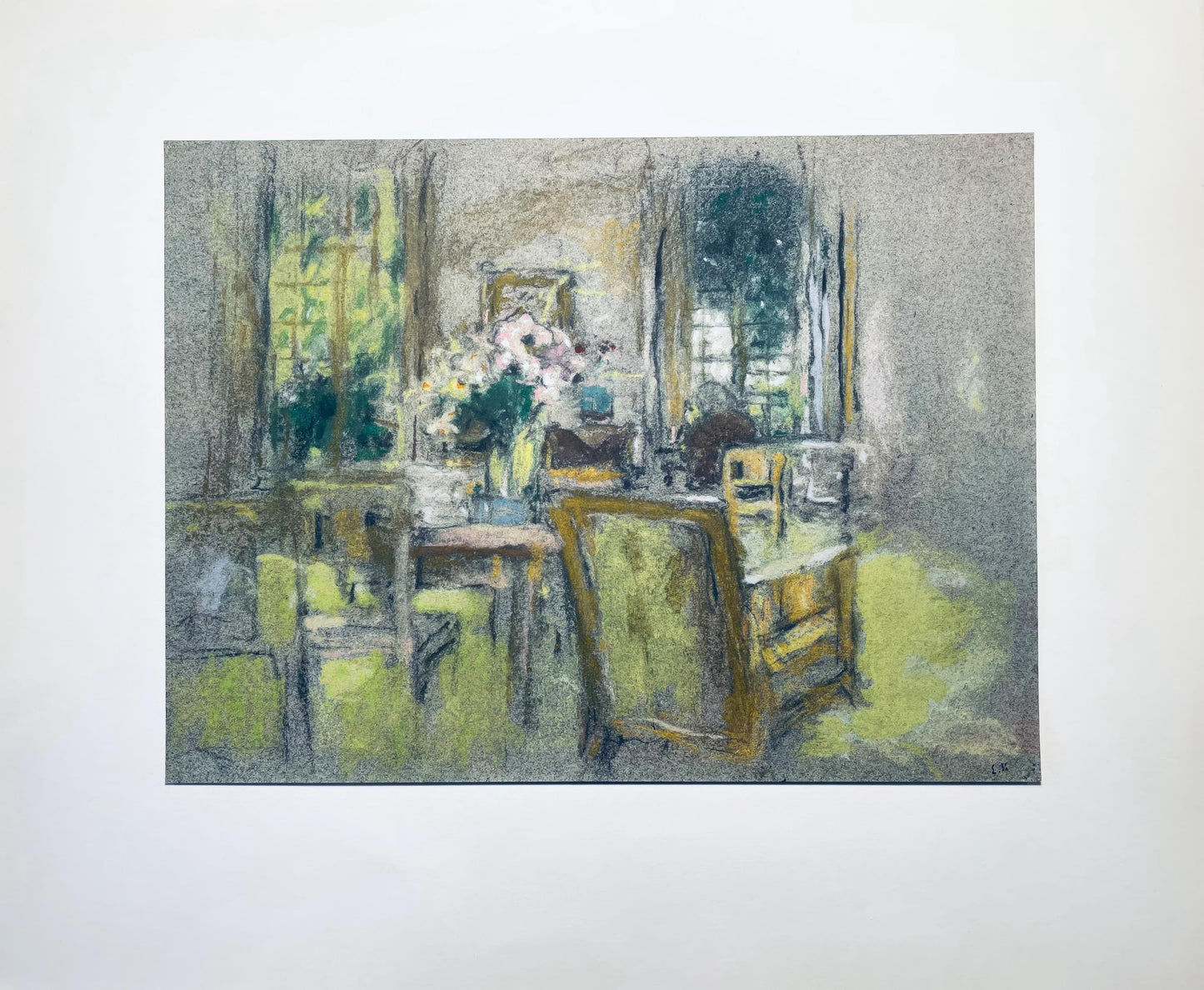 Jean-Edouard Vuillard, The Salon at Clayes, from Vuillard, Twelve Pastels, Lithograph and Pochoir, 1966