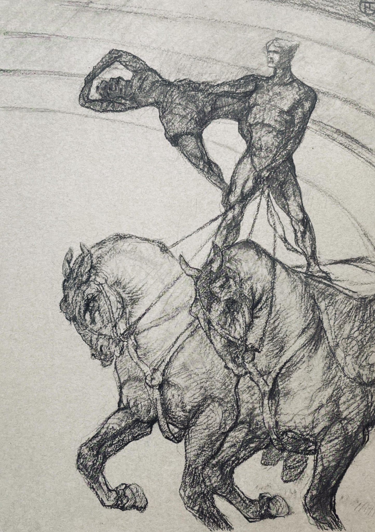 Lithograph by Henri de Toulouse-Lautrec 1967 Pas de Deux