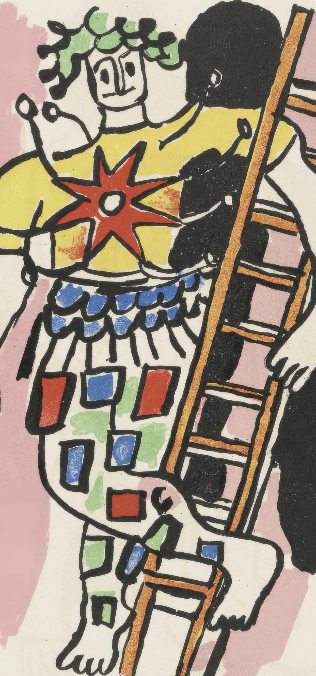 Fernand Leger lithograph 1950 circus untitled