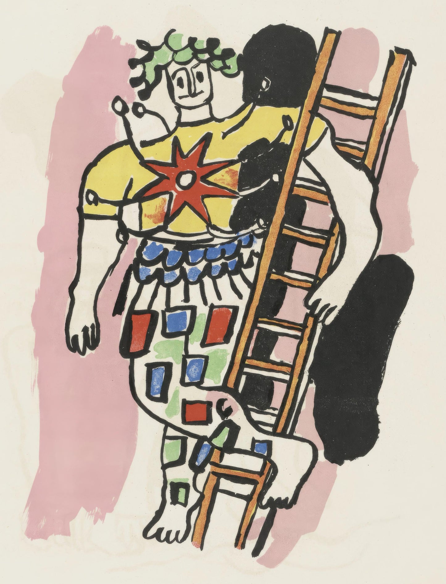 Fernand Leger lithograph 1950 circus untitled