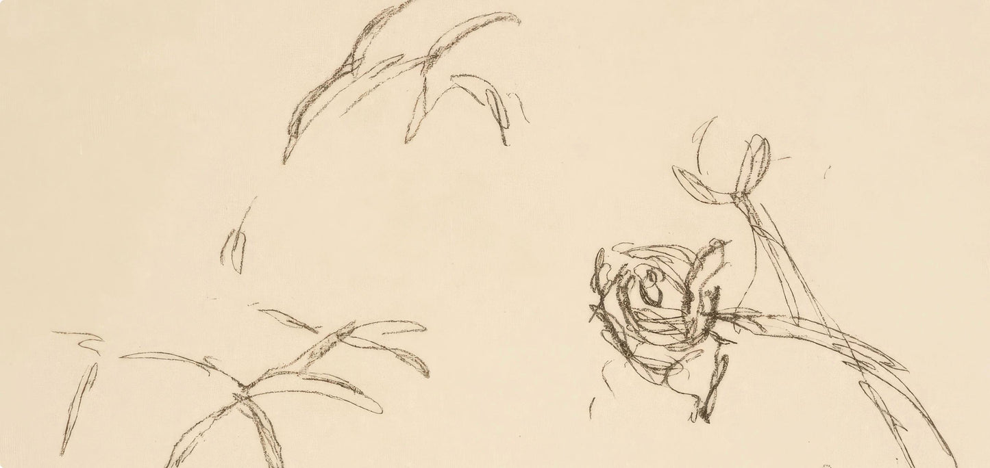 Alberto Giacometti, Flowers, from Memories and Portraits of Artists, Lithograph, 1972