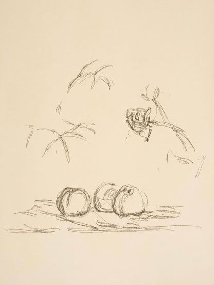 Alberto Giacometti, Flowers, from Memories and Portraits of Artists, Lithograph, 1972