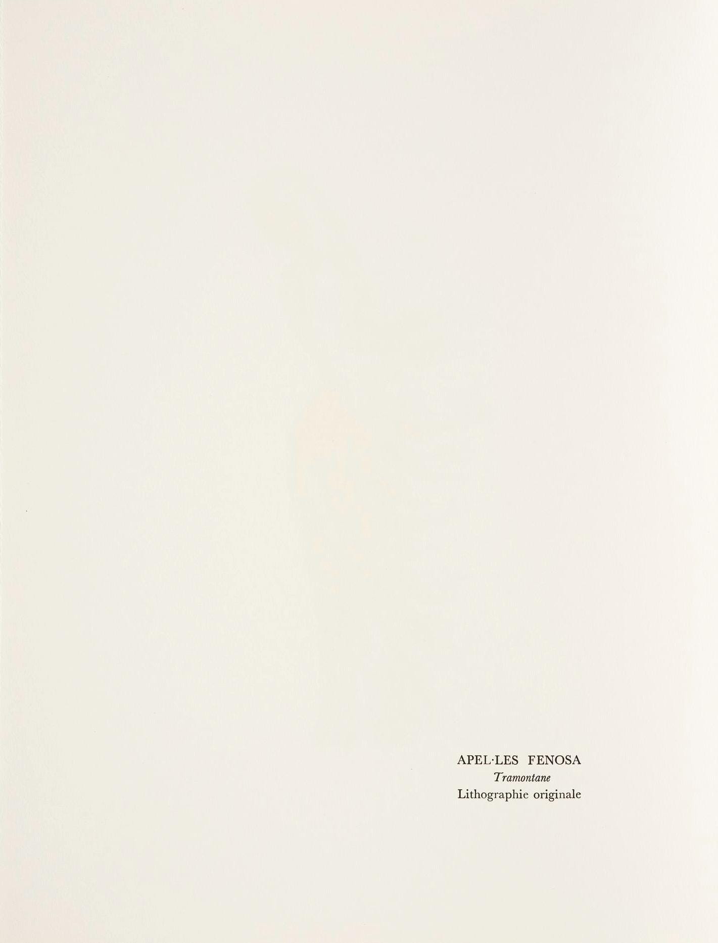 Apelles Fenosa, Tramontane, from Memories and Portraits of Artists, Lithograph, 1972