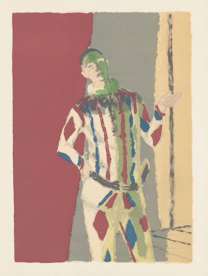 Bernard Cathelin, The Harlequin, from Memories and Portraits of Artists, Lithograph, 1972