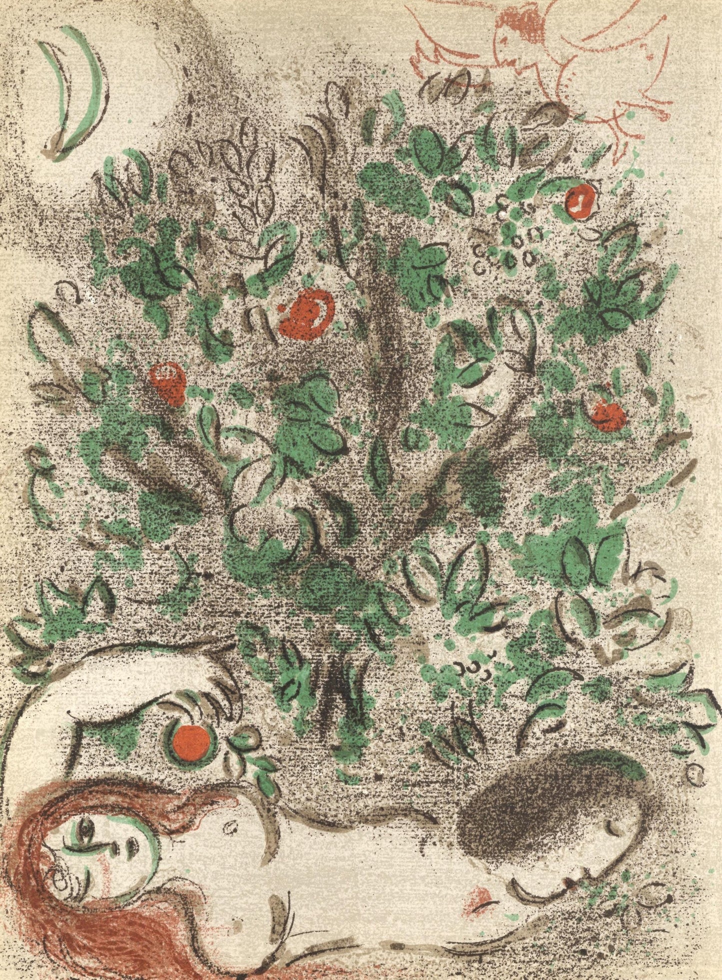 Marc Chagall Paradise I from Drawings for the Bible Verve Revue Artistique Litteraire Lithograph 1960