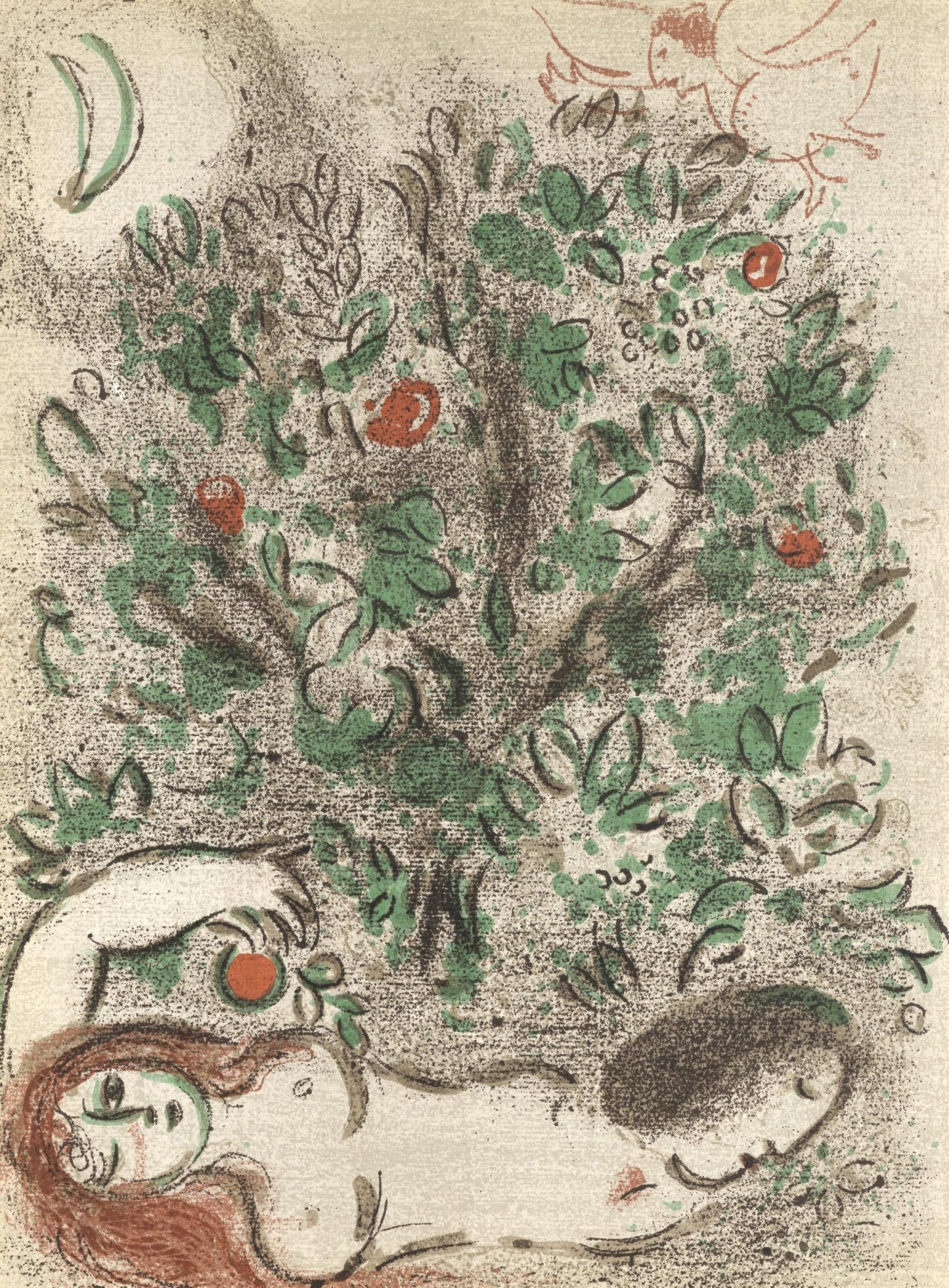 Marc Chagall Paradise I from Drawings for the Bible Verve Revue Artistique Litteraire Lithograph 1960