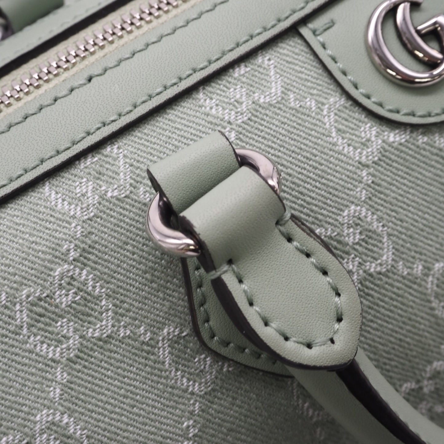 GUCCI Boston Bag Handbag Gg Canvas