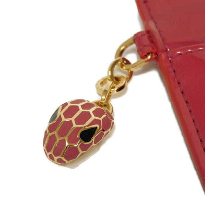Patent leather card case bvlgari