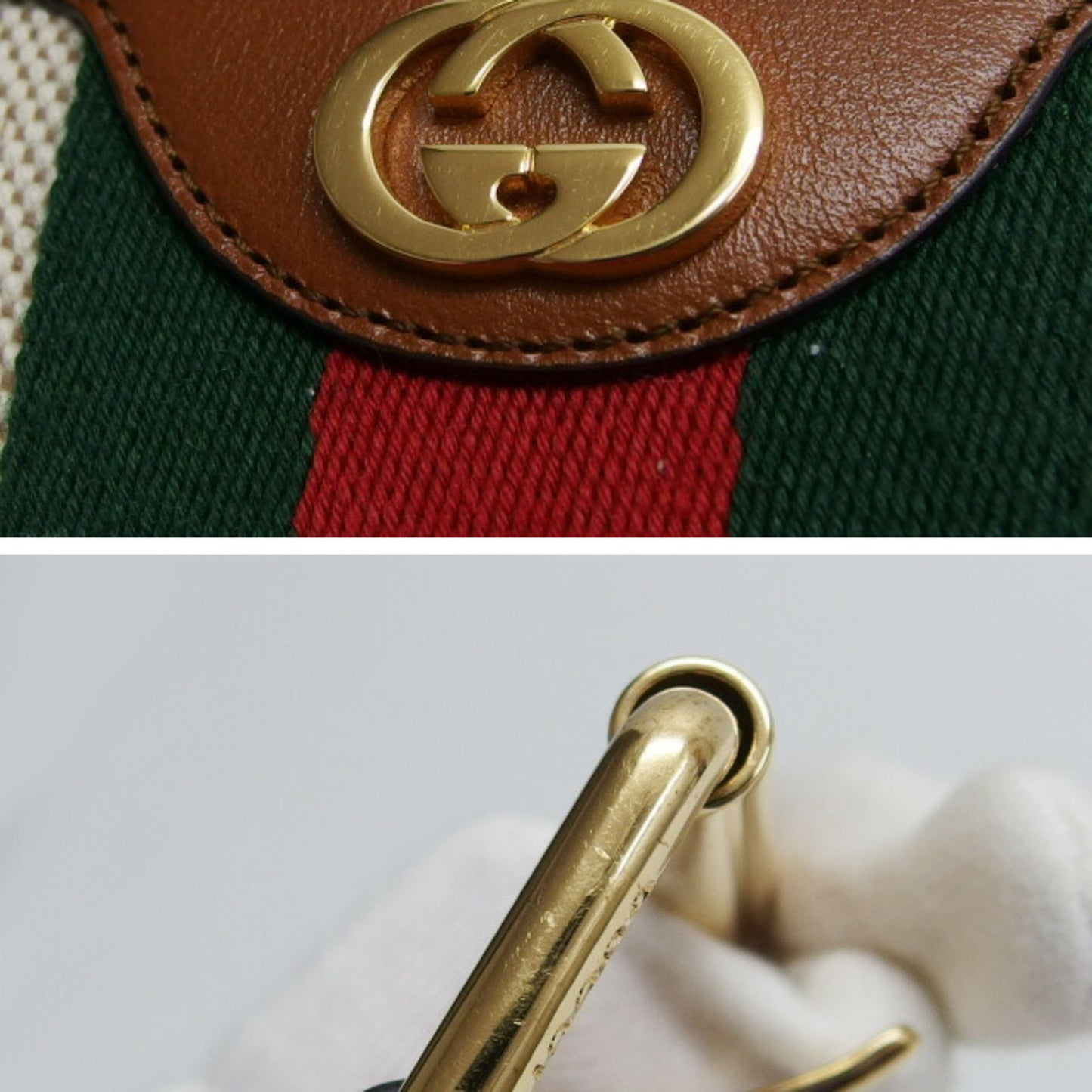 GUCCI Fanny Pack Canvas Leather