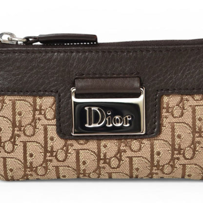 CHRISTIAN DIOR Pouch Leather Canvas