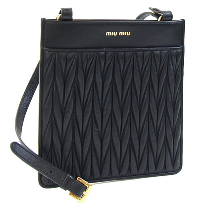 Pochette bag Miu leather shoulder