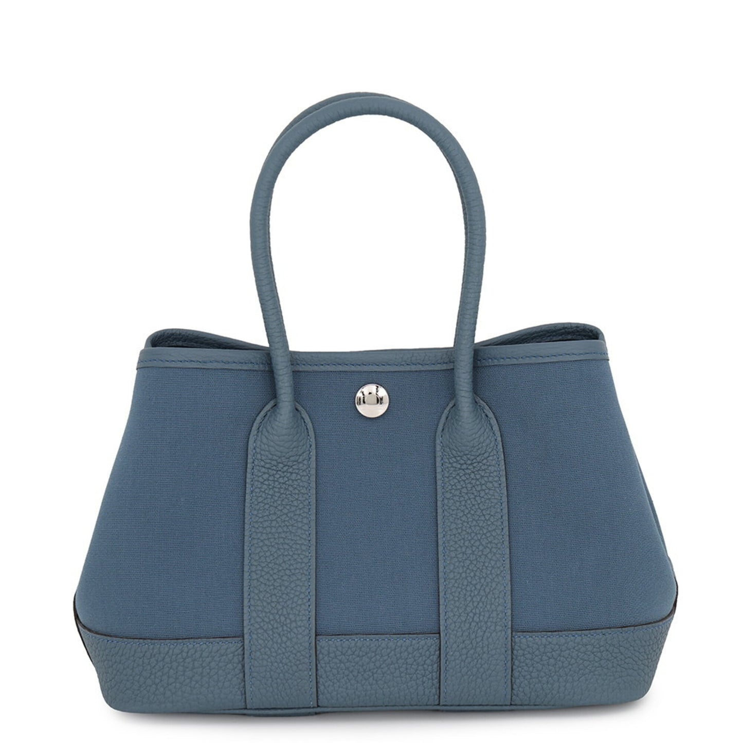 HERMES Tote Bag Toile Officier Negonda Leather