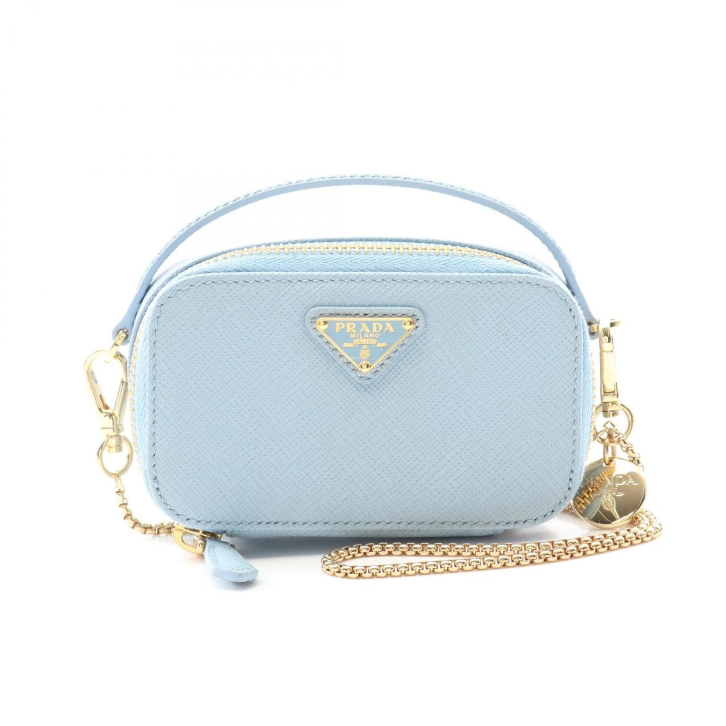 Pouch leather shoulder bag Prada