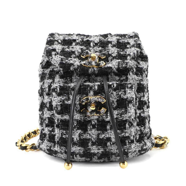 Tweed leather backpack from Chanel