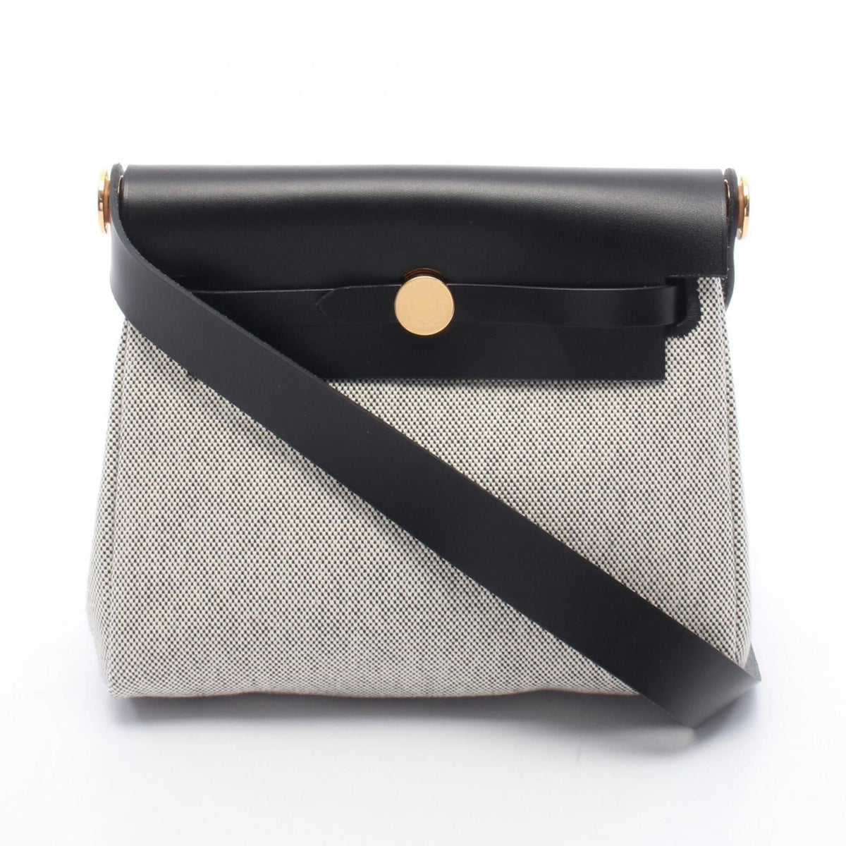 HERMES Handbag Shoulder Bag Canvas Toile H