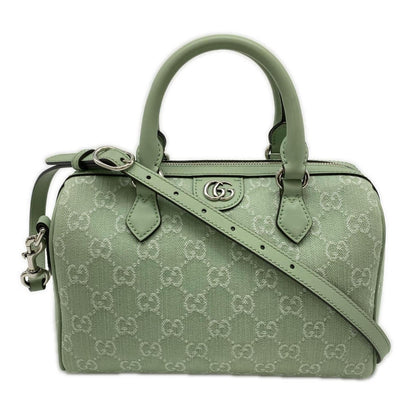GUCCI Boston Bag Handbag Gg Canvas