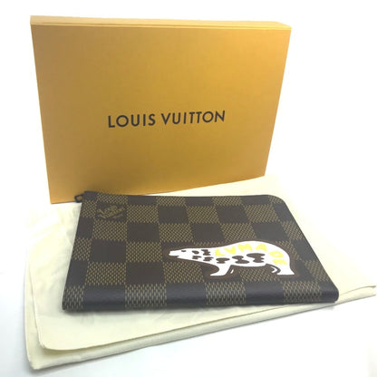 LOUIS VUITTON Clutch Bag Pochette Damier Canvas