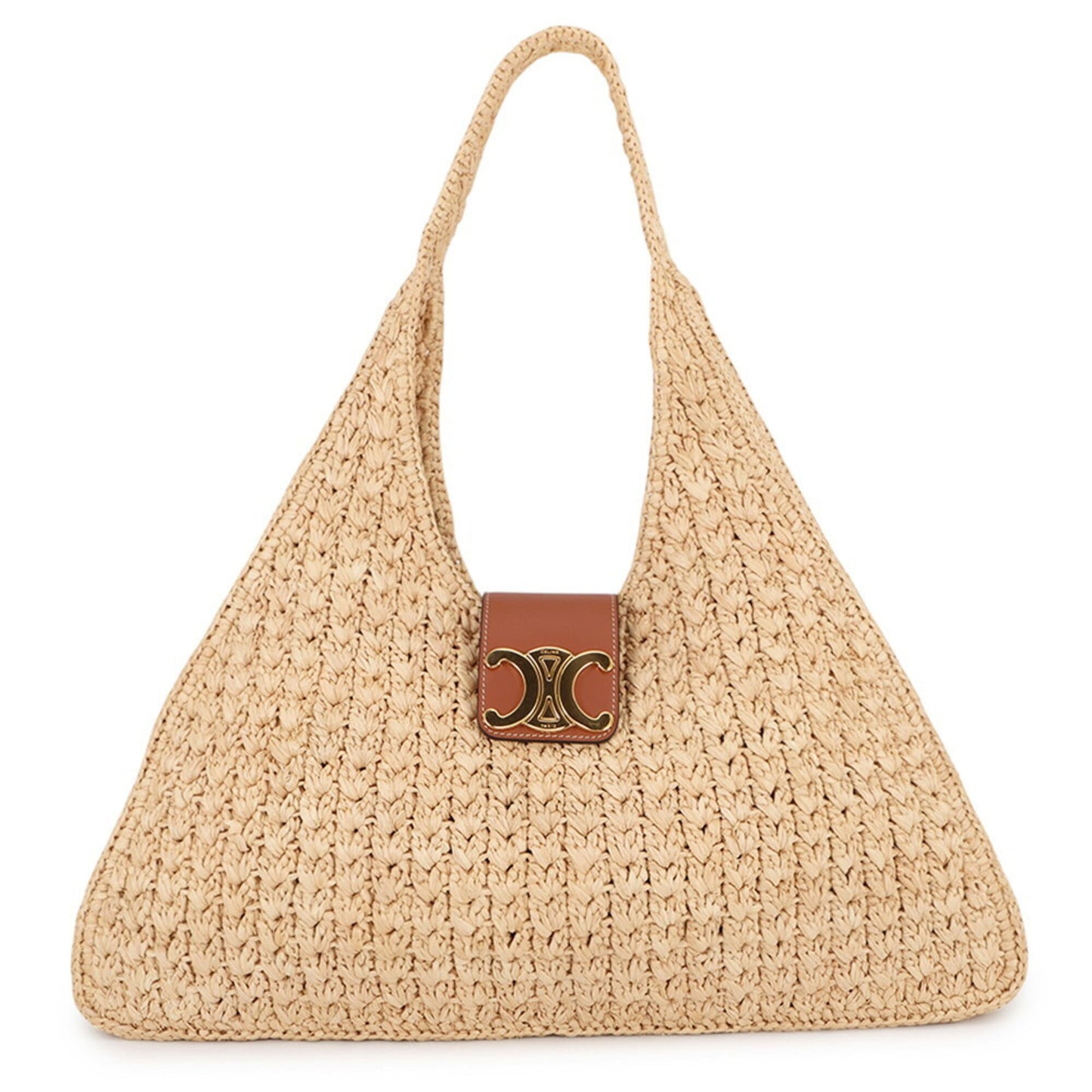 Raffia leather bag celine shoulder