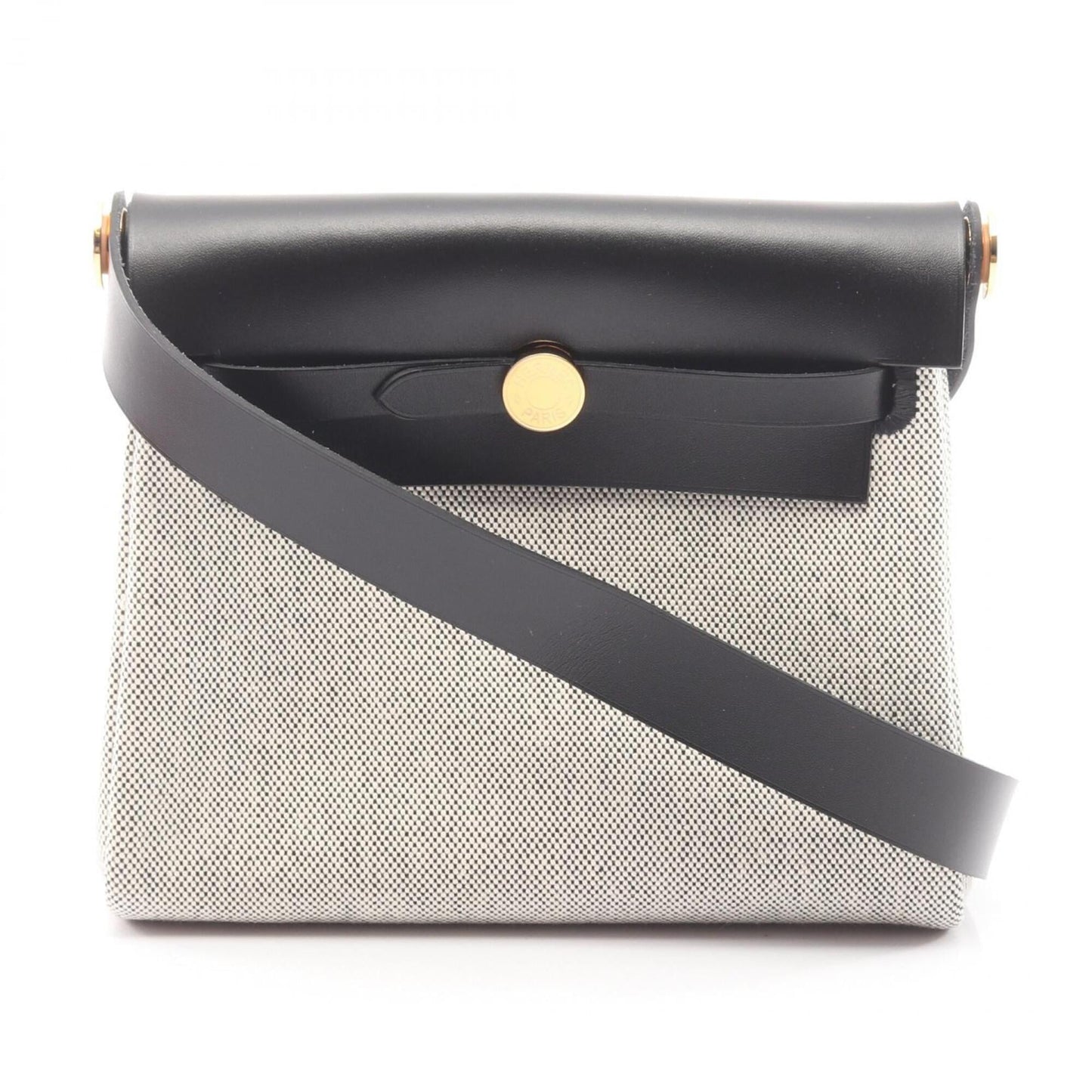 Hermes Handbag Shoulder Bag Toile H Leather