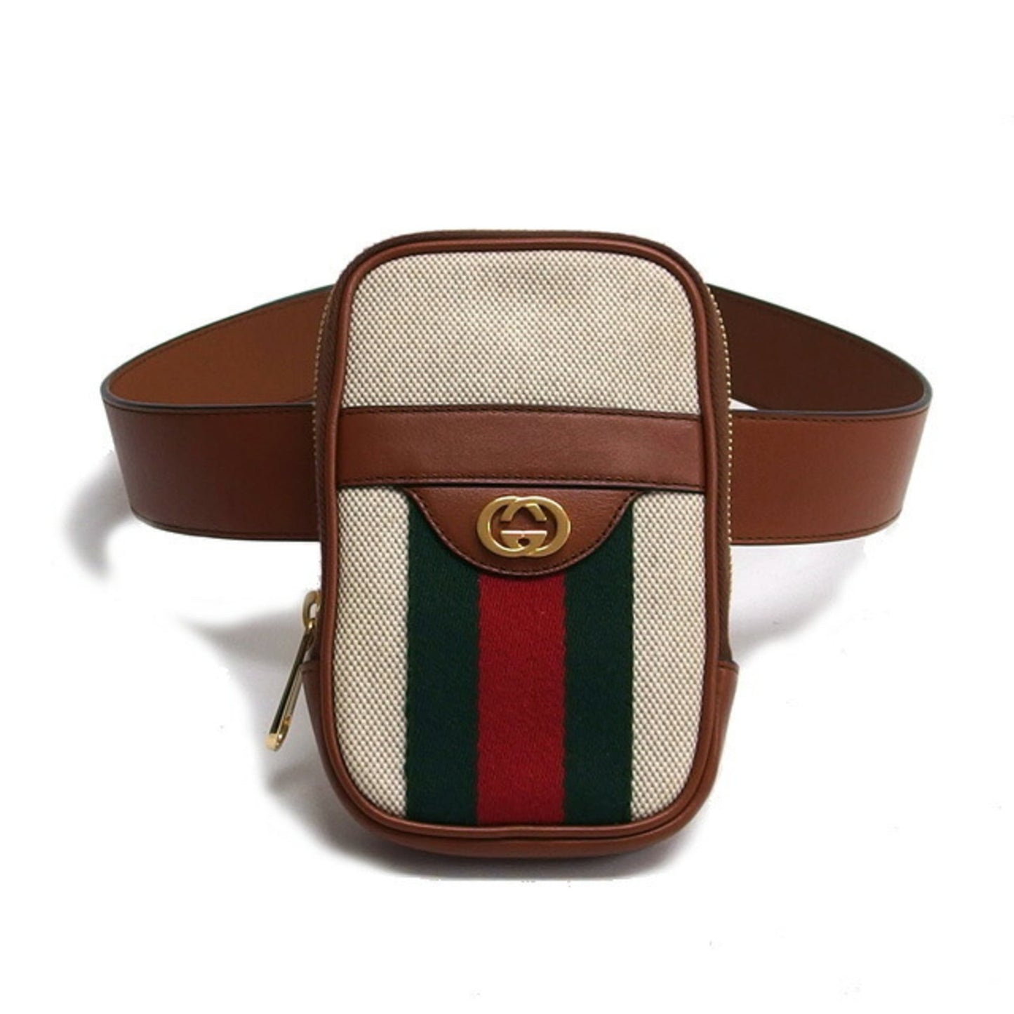 GUCCI Fanny Pack Canvas Leather