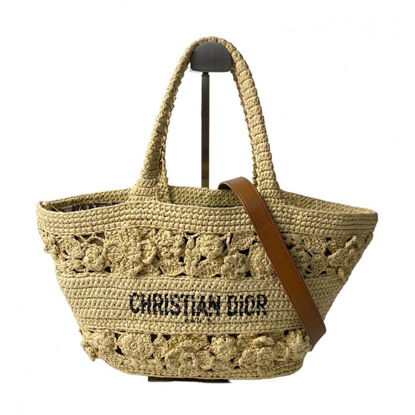 Christian Dior Shoulder Raffia Bag