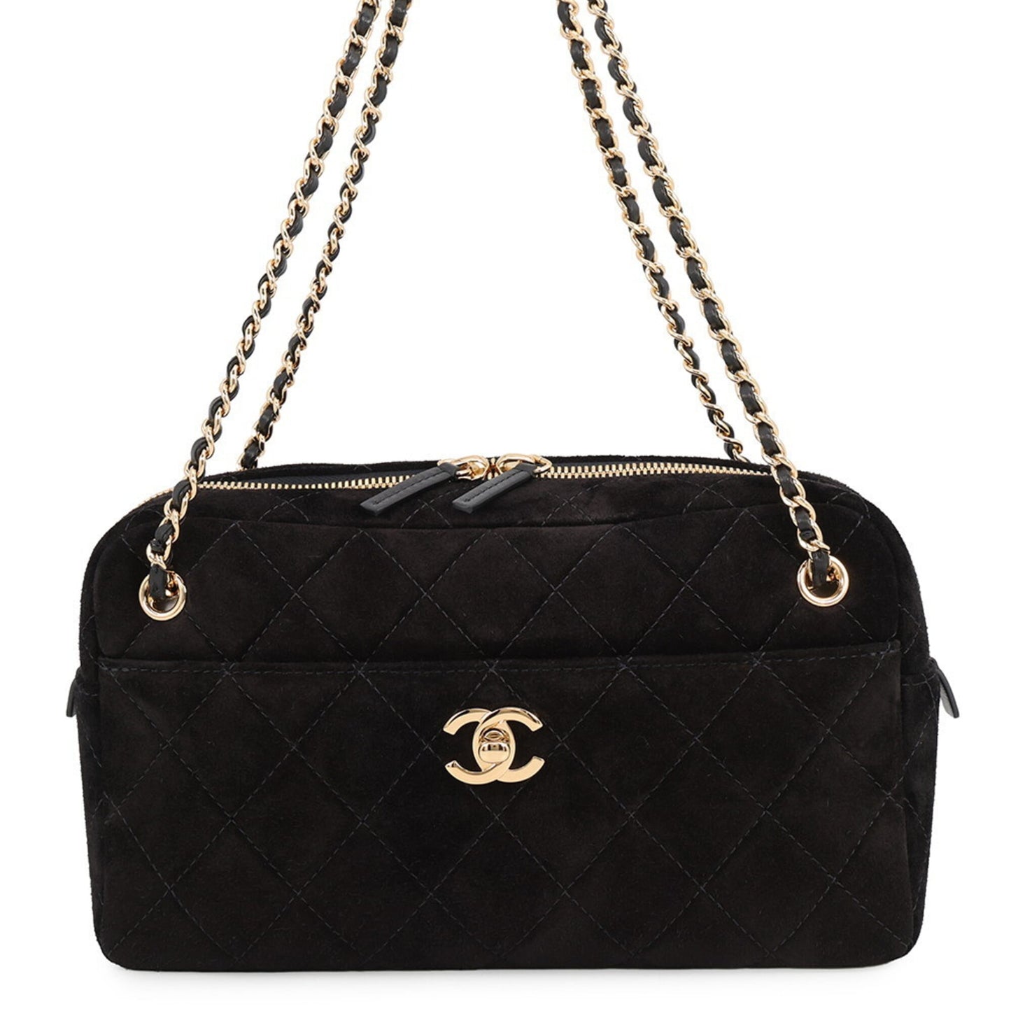 CHANEL Shoulder Bag Suede Leather