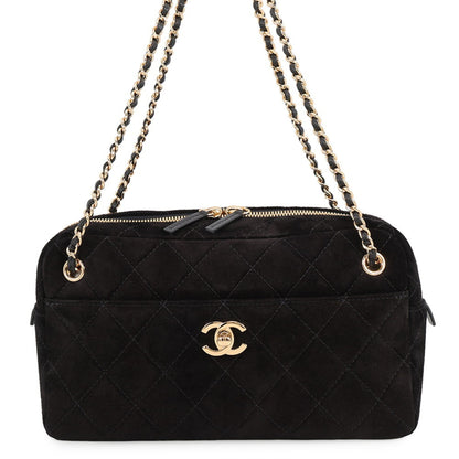 CHANEL Shoulder Bag Suede Leather