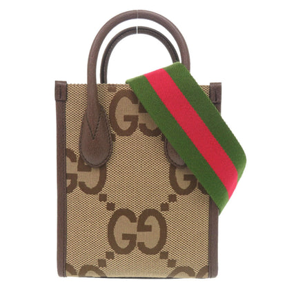 Canvas handbag canvas leather shoulder bag Gucci
