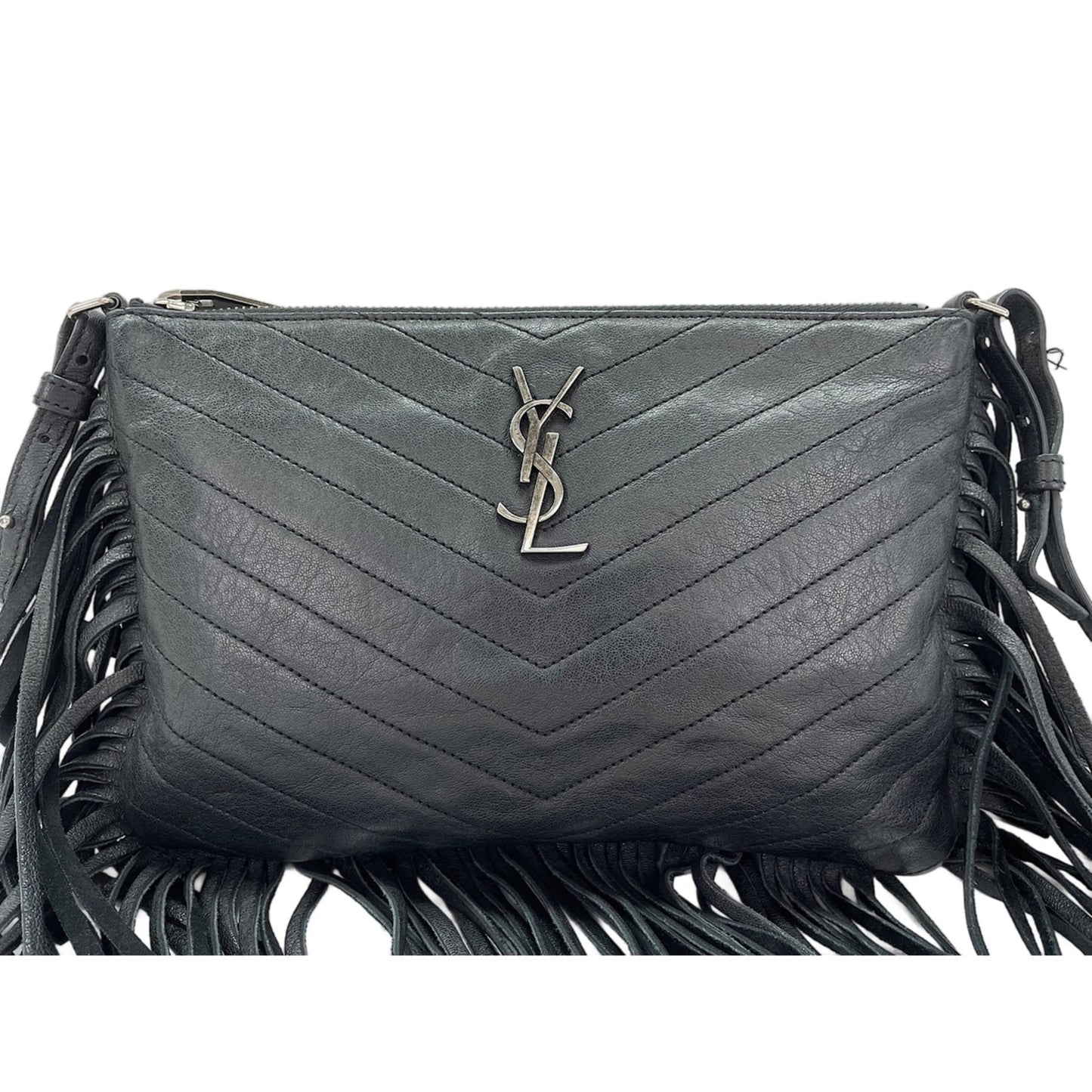 YVES SAINT LAURENT Shoulder Bag Black Clear