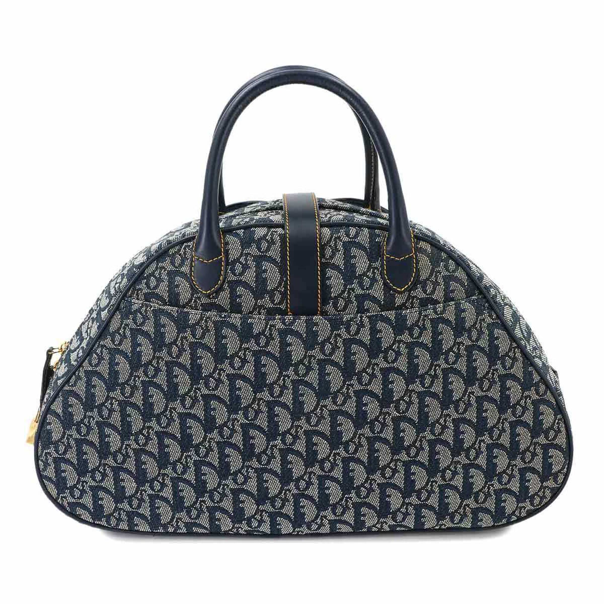 CHRISTIAN DIOR Handbag Saddle Bag Canvas Leather