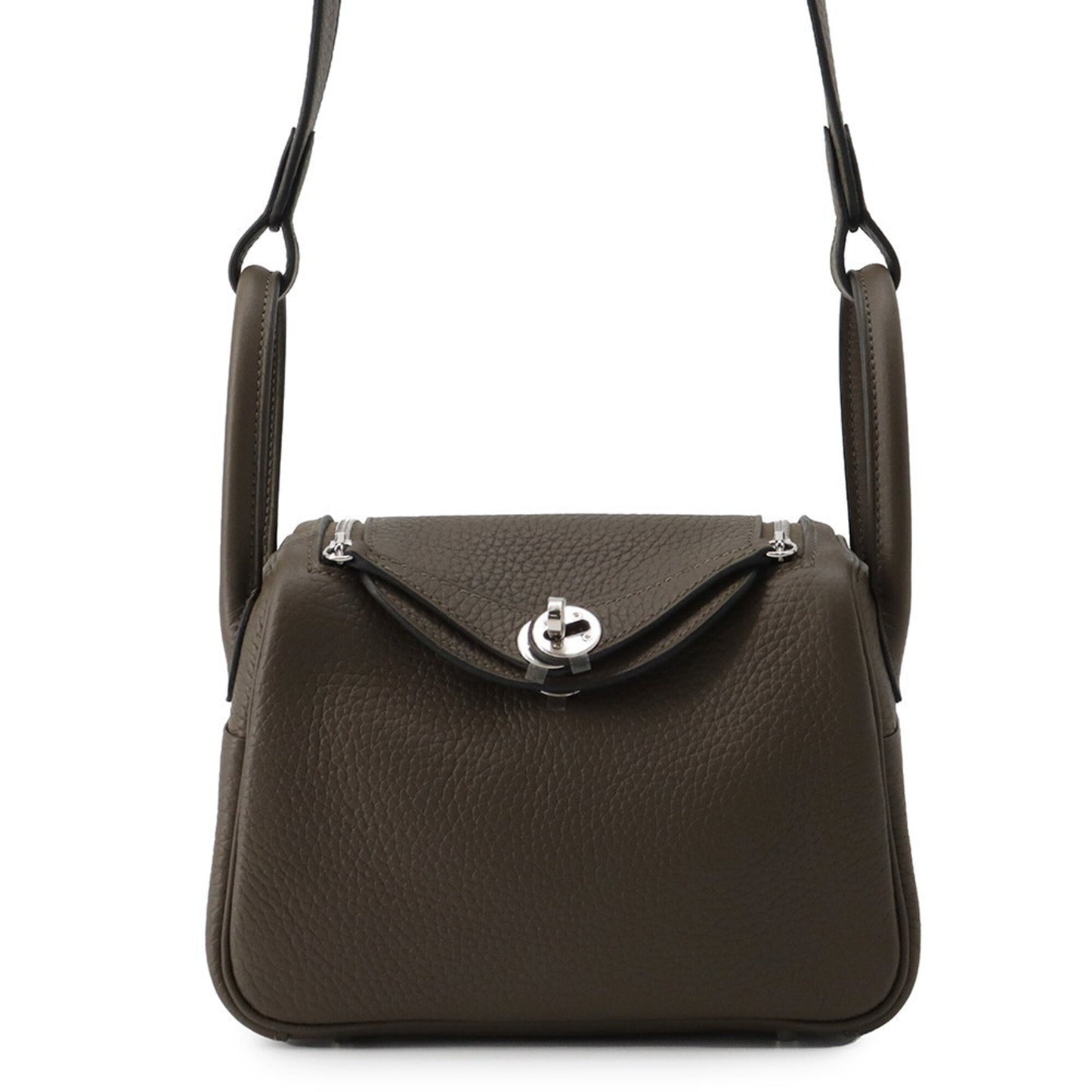 HERMES Handbag Taurillon Clemence Leather