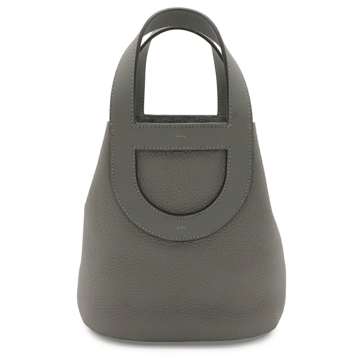 HERMES Tote Bag Taurillon Clemence Leather Swift Leather