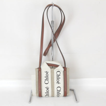Linen Cotton Leather Tote Bag