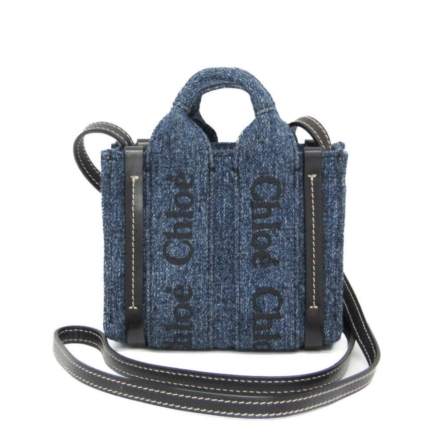 CHLO Handbag Shoulder Bag Denim Leather