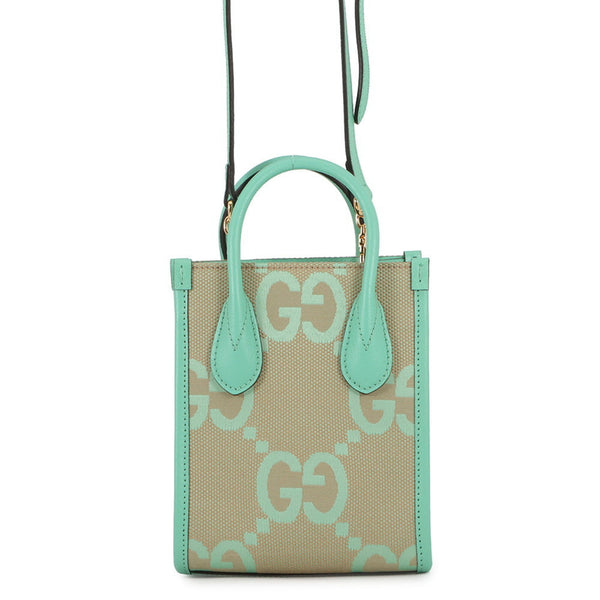 Shoulder Bag Canvas Leather Gucci Handbag