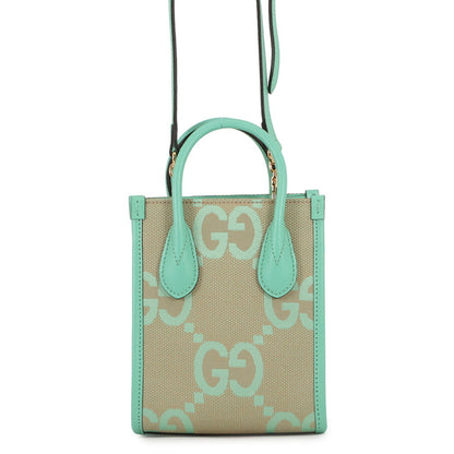 Shoulder Bag Canvas Leather Gucci Handbag