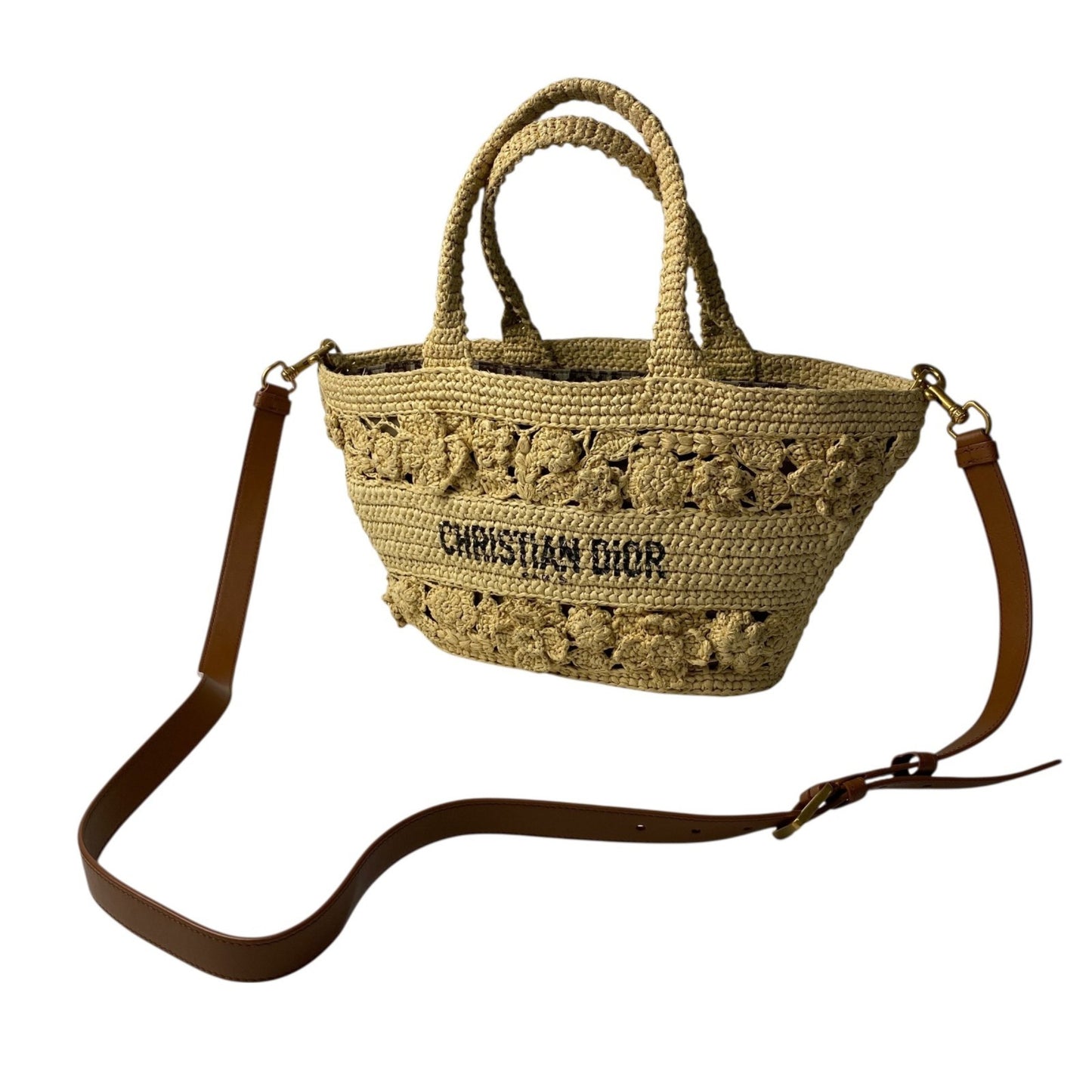 Christian Dior Shoulder Raffia Bag