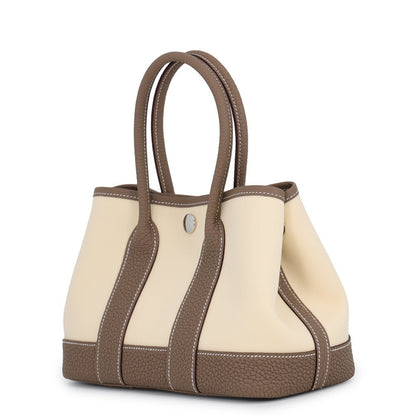 HERMES Handbag Tote Bag Toile Officier Negonda Leather