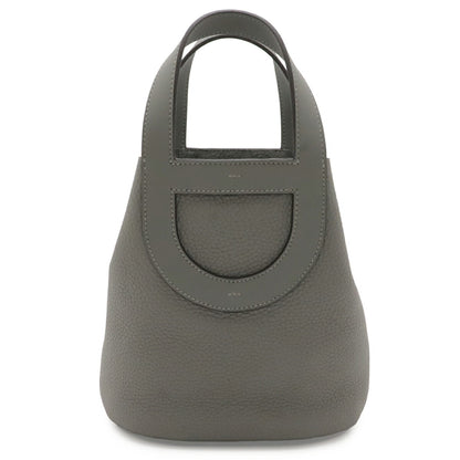 HERMES Tote Bag Taurillon Clemence Leather Swift Leather