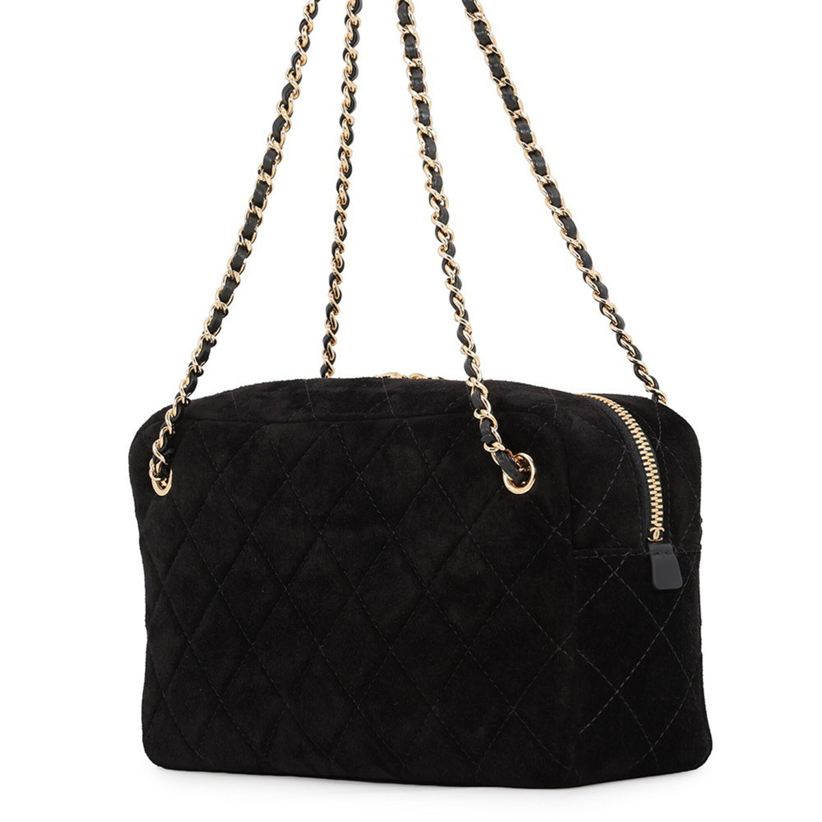CHANEL Shoulder Bag Suede Leather