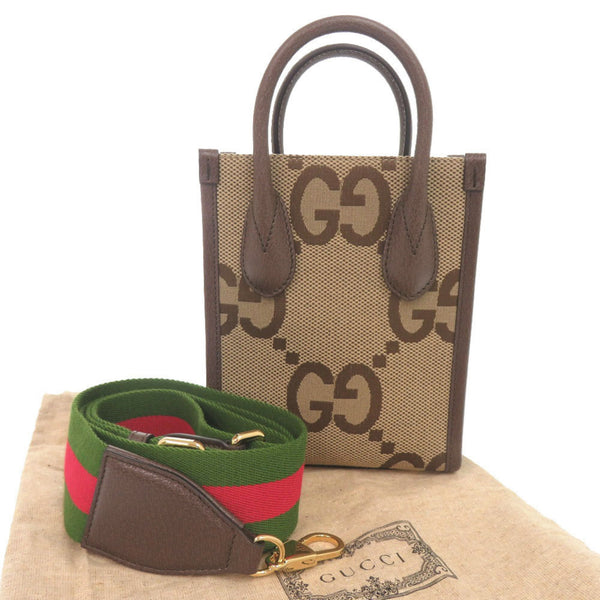 Canvas handbag canvas leather shoulder bag Gucci