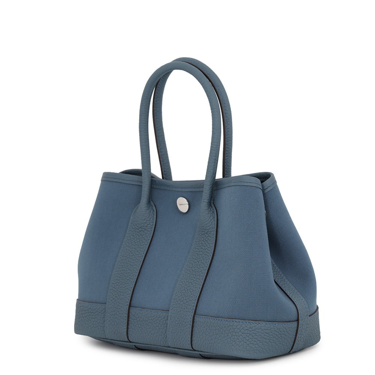 HERMES Tote Bag Toile Officier Negonda Leather